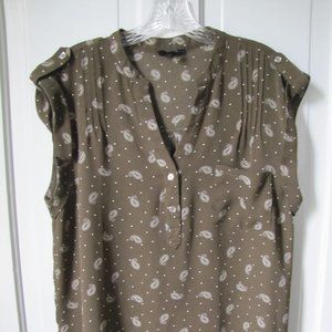 Anthropologie Paisley {Print Sleeveless blouse Top XL